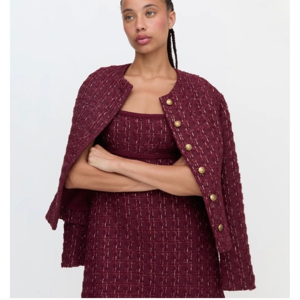 Hill House The Valentina Jacket Tweed Blazor The Bennet Mini Dress Set